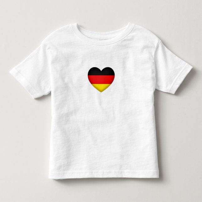 Schwarz-Rot-Gold Heart Emblem Kleinkind T-shirt (Vorderseite)
