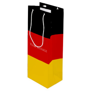 Schwarz Rot Gold - Personalisierte Flagge Deutschl Geschenktüte Für Weinflaschen