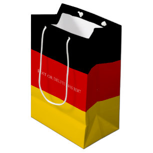 Schwarz Rot Gold - Personalisierte Flagge Deutschl Mittlere Geschenktüte