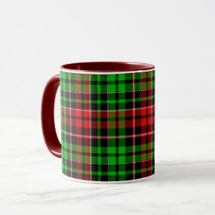 Schwarz Rot Grün Kariertes Tartan Design  Tasse