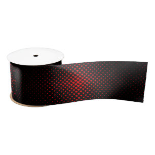 Schwarz-Rot-Halbton-Herz-Muster Satinband