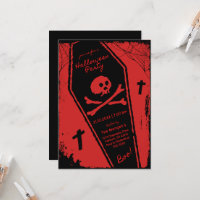Schwarz-Rot-Halloween-Party