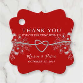 Schwarz-Rot-Hochzeit Geschenkanhänger