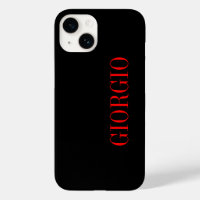Schwarz Rot Ihr Name Minimalistisch Personal Moder