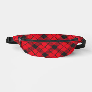 Schwarz-Rot-Karierte Fanny Pack Bauchtasche