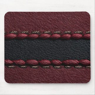 Schwarz-Rot-Ledereffekt Mousepad