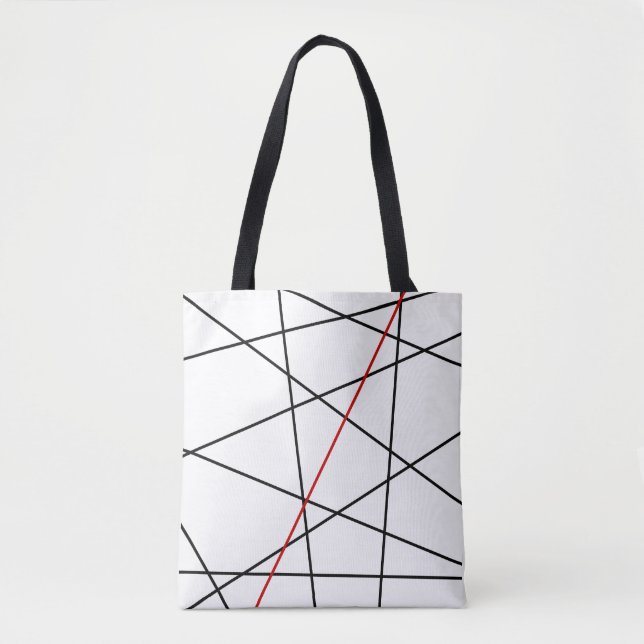 Schwarz-Rot-Linien Tasche (Vorderseite)
