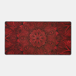 Schwarz-Rot-Mandala-Blume Zen Cooler neutraler Got Schreibtischunterlage