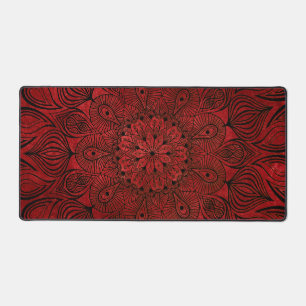 Schwarz-Rot-Mandala-Blume Zen Cooler neutraler Got Schreibtischunterlage