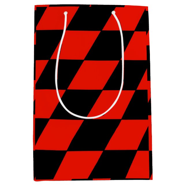 Schwarz/Rot Mittlere Geschenktüte (Vorderseite)