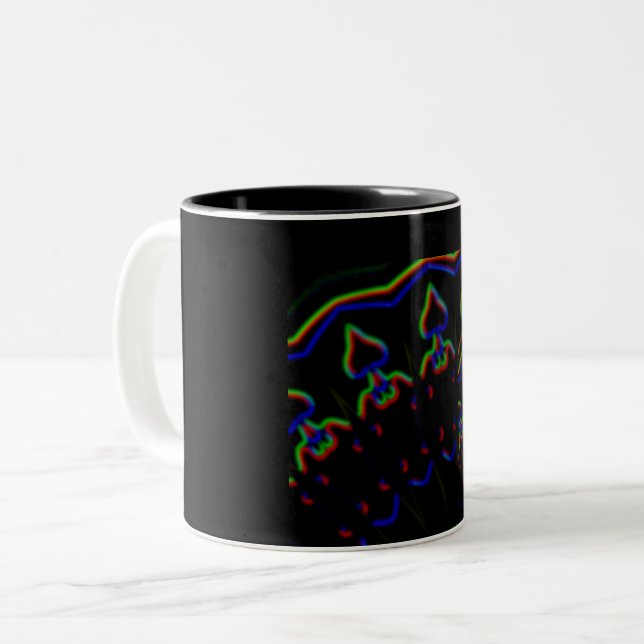 schwarz-rot-MODERN Zweifarbige Tasse (Vorderseite Links)