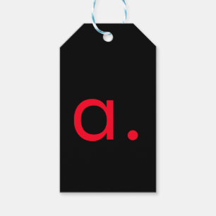Schwarz-Rot-Monogramm-Anfangsbuchstaben Moderner S Geschenkanhänger