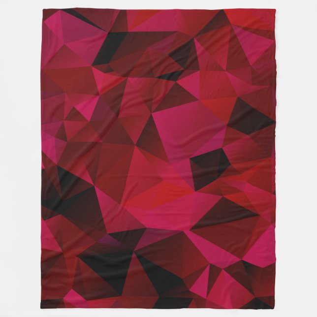 Schwarz, rot, polygonal fleecedecke (Vorderseite)