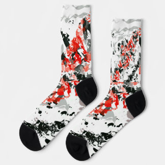 Schwarz-Rot-Socke Socken