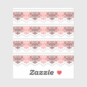 Schwarz, rot, Spitze, rot, offen Aufkleber