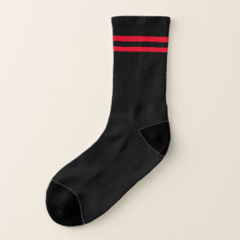 Schwarz-Rot-Streifen Socken