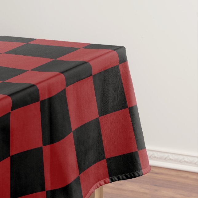 Schwarz-Rot-Tablette Tischdecke (Beispiel)