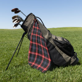Schwarz-Rot-Tartan-Muster Golfer-Handtuch Golfhandtuch
