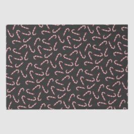 Schwarz Rot Traditionelle Candy Cane Weihnachten Seidenpapier