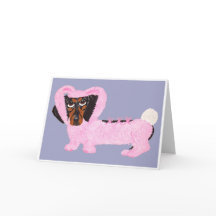Schwarz-roter Dachshund-Osterhasenkarte