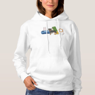 Schwarz-roter Rottweiler mit Agility-Ausrüstung Hoodie