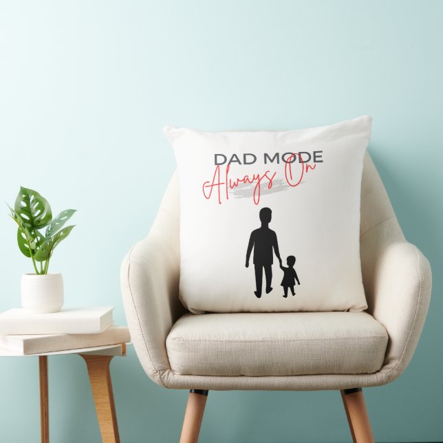 Schwarz-Roter Vater-Modus immer auf Thulpe Pillow Kissen (Stuhl )