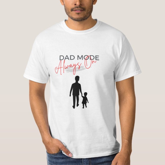 Schwarz-Roter Vater-Modus immer im T - Shirt (Vorderseite)