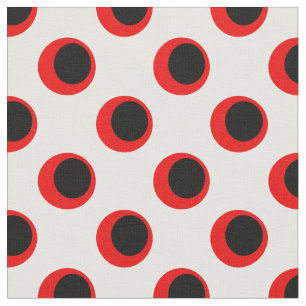 Schwarz-rotes Punkte-Muster Stoff