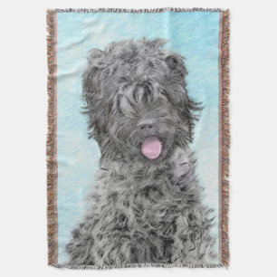 Schwarz-Russisch-Terrier-Malerei - Niedlicher Orig Decke