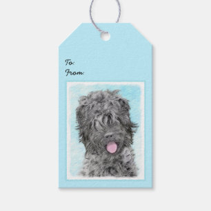 Schwarz-Russisch-Terrier-Malerei - Niedlicher Orig Geschenkanhänger