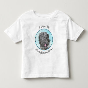 Schwarz-Russisch-Terrier-Malerei - Niedlicher Orig Kleinkind T-shirt