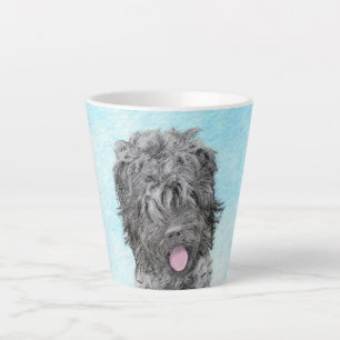 Schwarz-Russisch-Terrier-Malerei - Niedlicher Orig Milchtasse