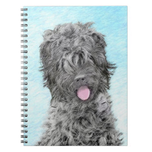 Schwarz-Russisch-Terrier-Malerei - Niedlicher Orig Notizblock