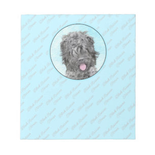 Schwarz-Russisch-Terrier-Malerei - Niedlicher Orig Notizblock