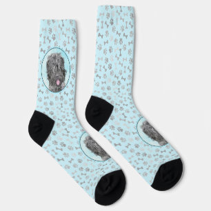 Schwarz-Russischer Terrier-Malerei - Süßes Origina Socken