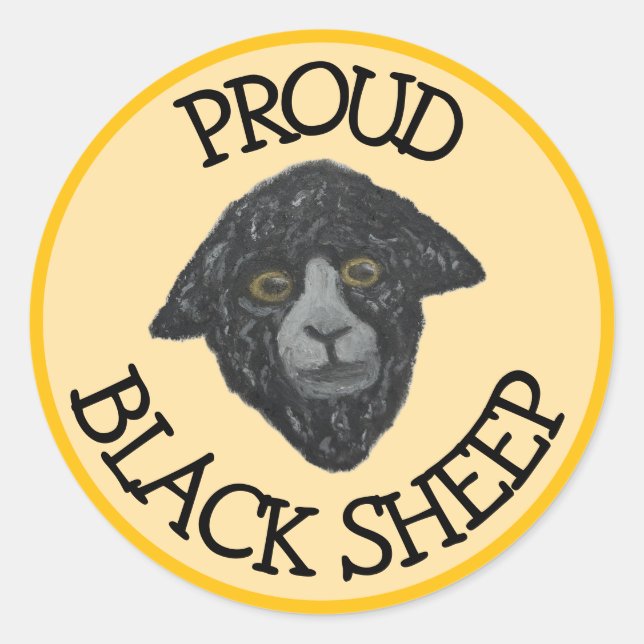 Schwarz-Schafe-Gelbe Aufkleber (Vorderseite)