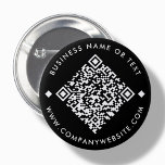 Schwarz | Schaltfläche für benutzerdefinierten QR- Button<br><div class="desc">Anpassbares QR Code Button Button mit schwarzem Hintergrund. Um einen neuen QR-Code für das Design zu generieren,  fügen Sie Ihre Website URL oder Social Media-Handle in der " Personalize this Template"-Funktion ein.</div>