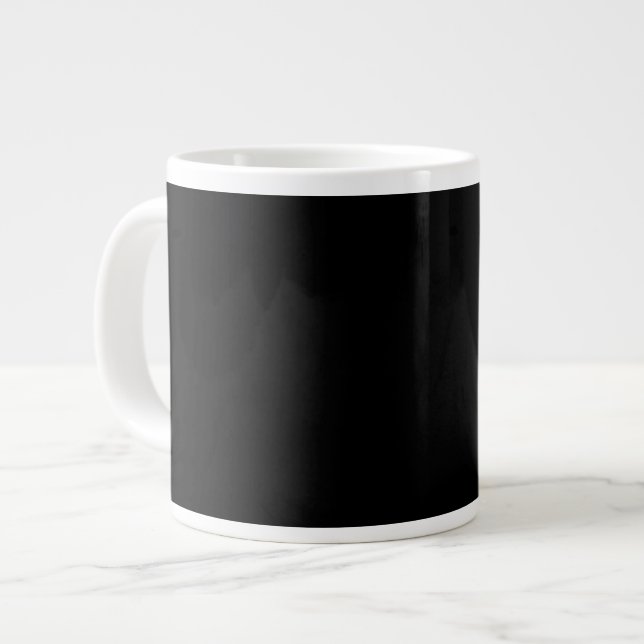 Schwarz, schlicht elegant Jumbo-Tasse (Vorderseite Links)