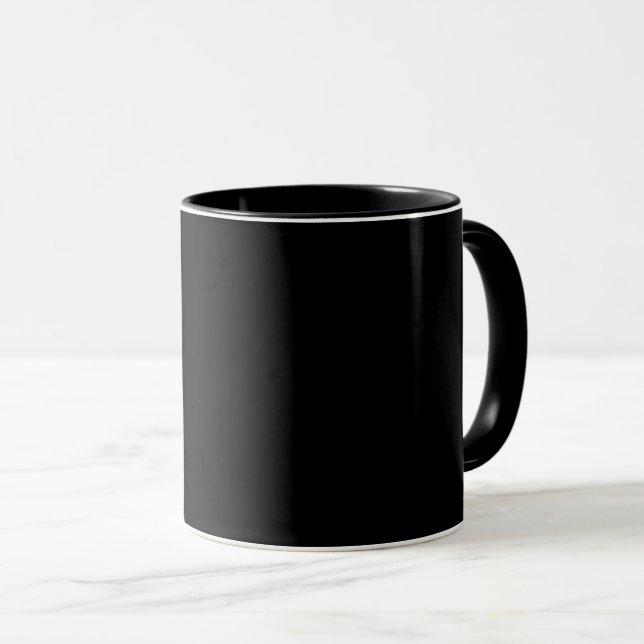 Schwarz, schlicht elegant tasse (VorderseiteRechts)
