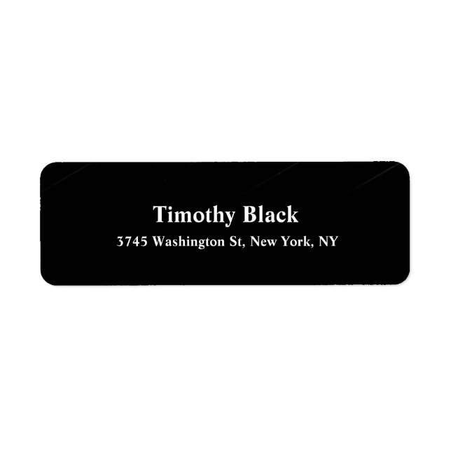 Schwarz Schlicht Moderner Stil Minimalistisch (Vorne)