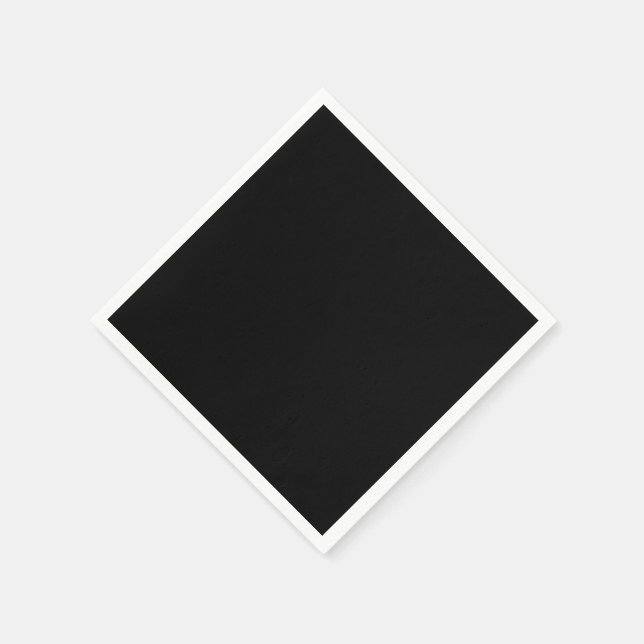 Schwarz Schlicht Serviette (Ecke)