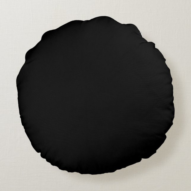 Schwarz schlichtes Kissen (Rückseite)