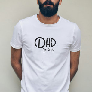 Schwarz-Schrift-Grunge-Established-Dad-T-Shirt T-Shirt