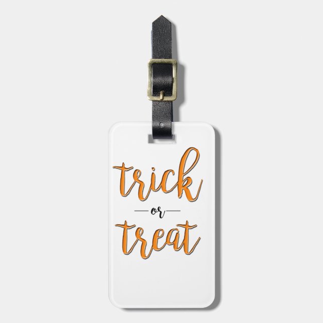 Schwarz, schwarz, schwarz, halloween gepäckanhänger (Vorderseite vertikal)