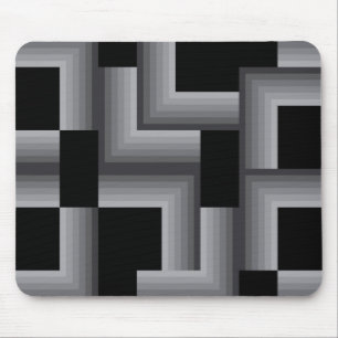 Schwarz, Silber, cool, einzigartig, trendige quadr Mousepad