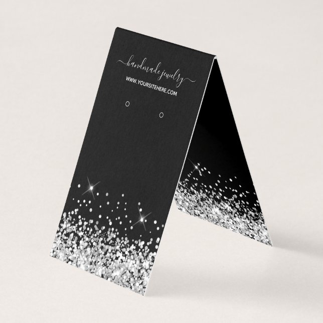 Schwarz-Silber-Glitzer-Signatur (Vorderseite)