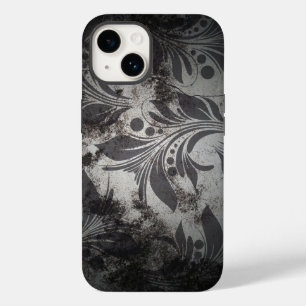 Schwarz-Silber-Grunge-Design Case-Mate iPhone 14 Hülle