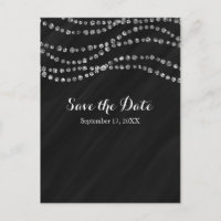 Schwarz-Silber-Imitate Diamant-Blende Save the Dat