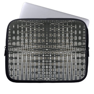 Schwarz-Silber-Muster Laptopschutzhülle