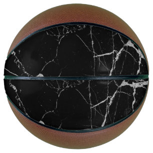 Schwarz-Silber-Venenmarmor Basketball